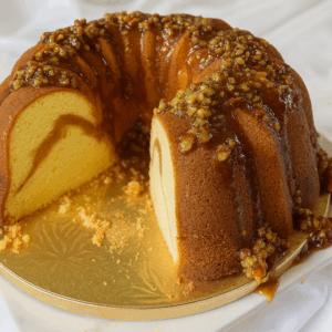 Sweet Potato Pound Cake with Praline