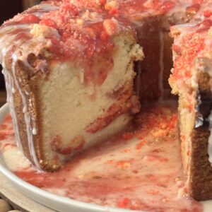Strawberry Crunch Pound Cake